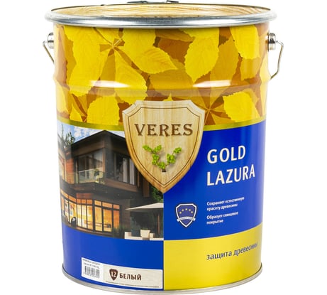 Пропитка Veres Gold Lazura №12 белый 10 л 1 45289