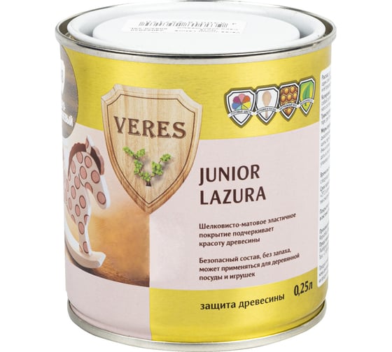 Пропитка Veres Junior Lazura №18 серо-коричневый 0.25 л 1/6 48848