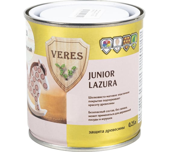 Пропитка Veres Junior Lazura №20 дымчатый 0.25 л 1/6 48859