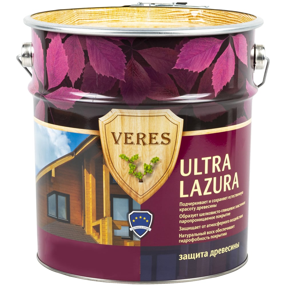 Пропитка Veres Ultra Lazura №10 каштан 10 л 1 42430 - выгодная цена ...