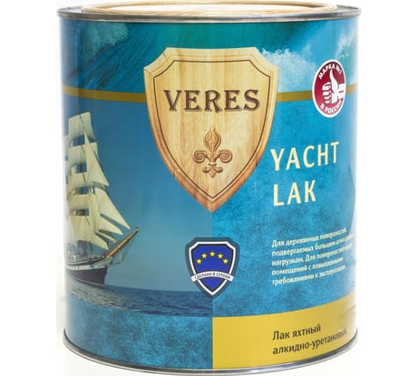Яхтный полуматовый лак Veres 2.5 л 1/4 45943