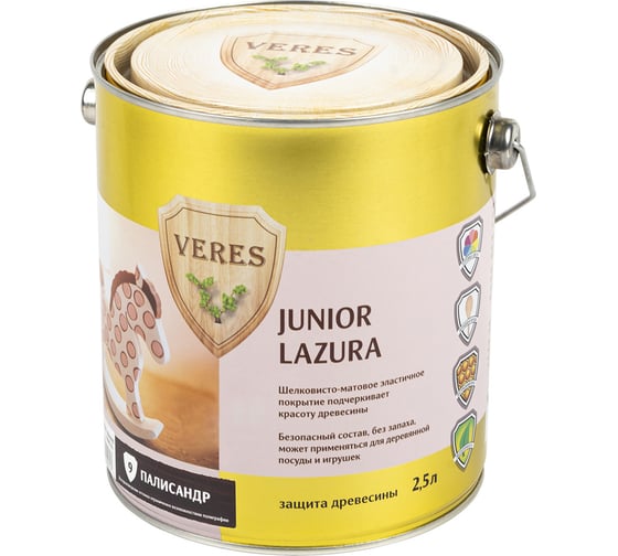 Пропитка Veres Junior Lazura №9 палисандр 2.5 л 1/4 48890