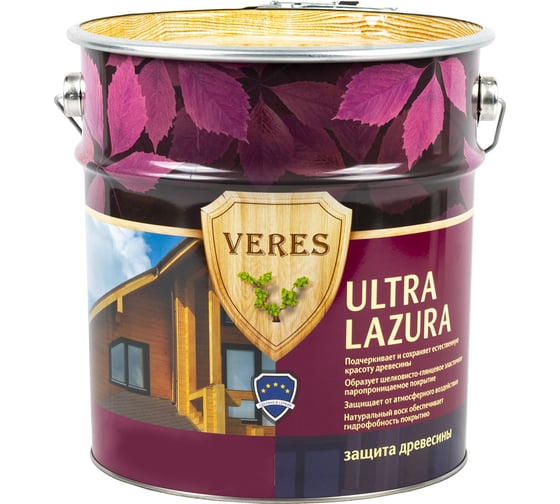 Пропитка Veres Ultra Lazura №17 золотой бор 10 л 1 42433