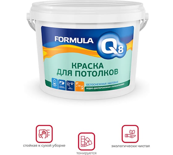 Водно-дисперсионная краска Престиж Formula Q8 для потолков 25 кг 204029
