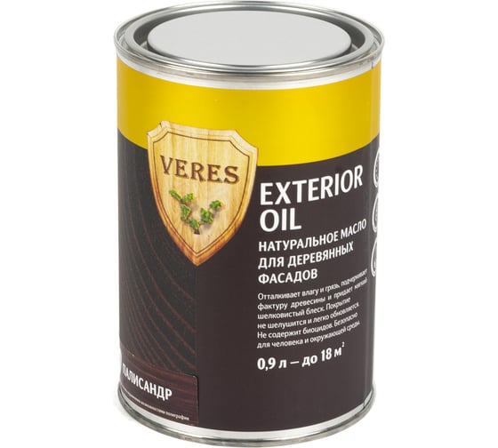 Масло Veres Oil Exterior для наружных работ №9 палисандр 0.9 л 1/6 52314