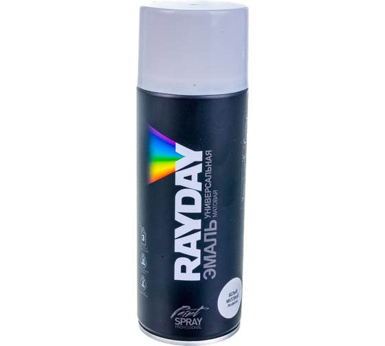 Акриловая краска аэрозоль Rayday матовая белая 520 мл 12 PU-0002-M 134989