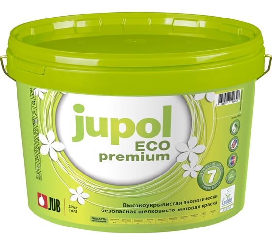 Краска Jub Jupol Eco premium для внутренних работ база а 1001 5 л 1/2/72 51224