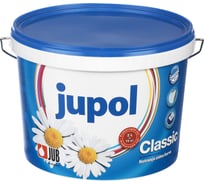 Матовая краска Jub Jupol Classic для стен и потолков супербелая 2 л 1/8/192 49340