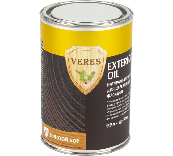 Масло Veres Oil Exterior для наружных работ №17 золотой бор 0.9 л 1/6 52308