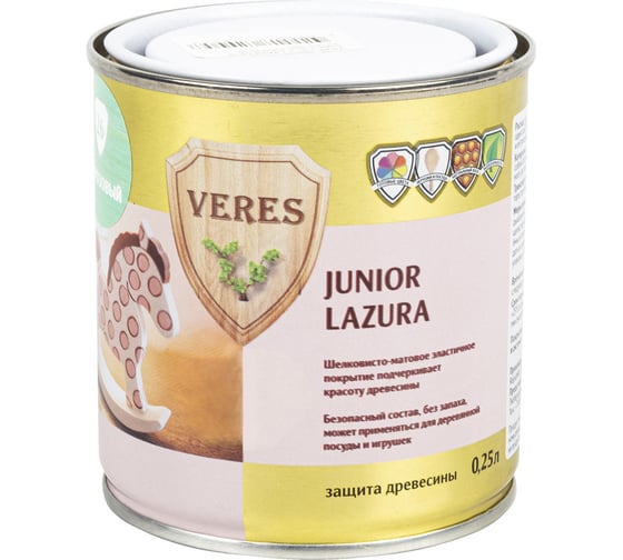 Пропитка Veres Junior Lazura №26 бирюзовый 0.25 л 1/6 48863