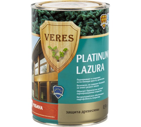Пропитка Veres Platinum Lazura №11 рябина 0.9 л 1/6 48817