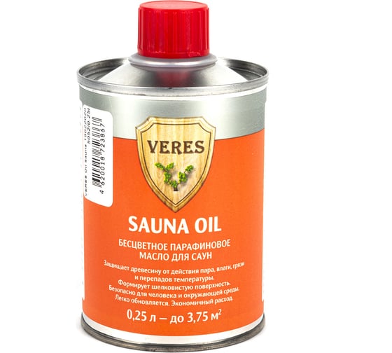 Масло Veres Sauna Oil для саун 0.25 л 1/6 52316
