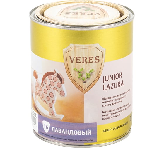 Пропитка Veres Junior Lazura №16 лавандовый 0.75 л 1/4 48876 1