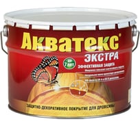 Защитно-декоративное покрытие для древесины Акватекс Экстра дуб, полуглянцевое, 10 л 13880