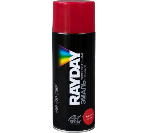 Акриловая краска аэрозоль Rayday красная 520 мл 12 PU-0199 135001 1