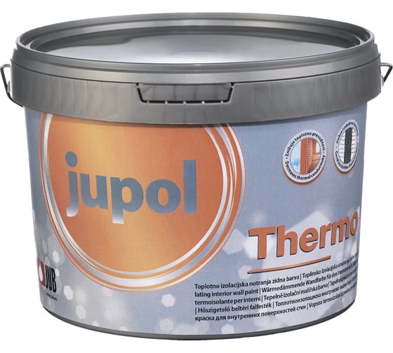 Теплоизоляционная краска Jub Jupol Thermo для внутренних работ 5 л 1/2/72 51243 1