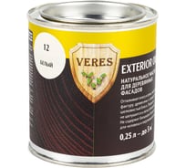 Масло Veres Oil Exterior для наружных работ №12 белый 0.25 л 1/6 52354