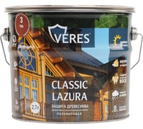 Пропитка Veres Classic Lazura №3 тик 2.7 л 1/4 42018