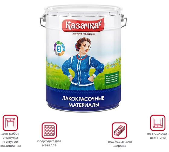 Краска Престиж Казачка МА-15 зеленая 20 кг 202928