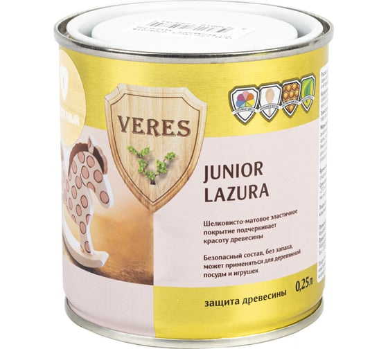 Пропитка Veres Junior Lazura №1 бесцветный 0.25 л 1/6 48843
