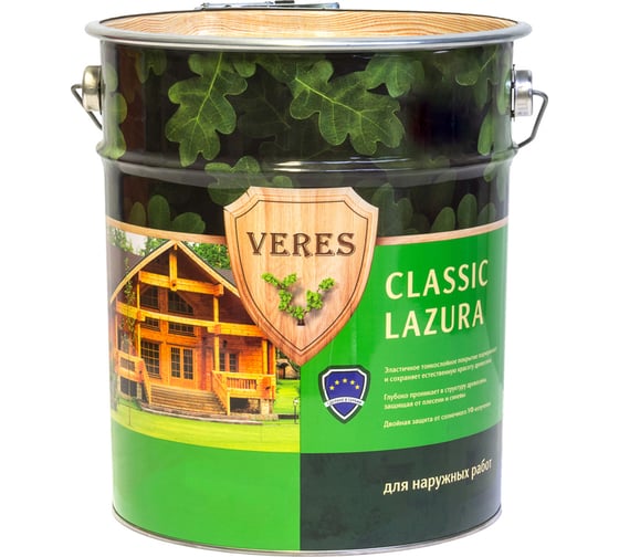 Пропитка Veres Classic Lazura №8 дуб темный 10 л 1 42417