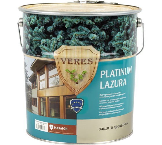 Пропитка Veres Platinum Lazura №7 махагон 10 л 1 48835 1