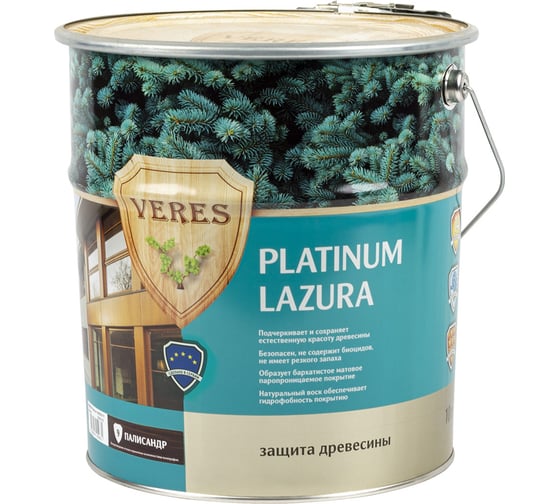 Пропитка Veres Platinum Lazura №9 палисандр 10 л 1 48837