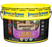 Краска-антисептик с защитой от плесени и грибка Красковия Древощит profi «фасад декор 3в1» тик 8 кг ER-00005630