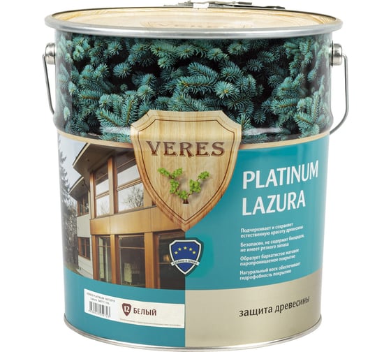 Пропитка Veres Platinum Lazura №10 каштан 10 л 1 48838