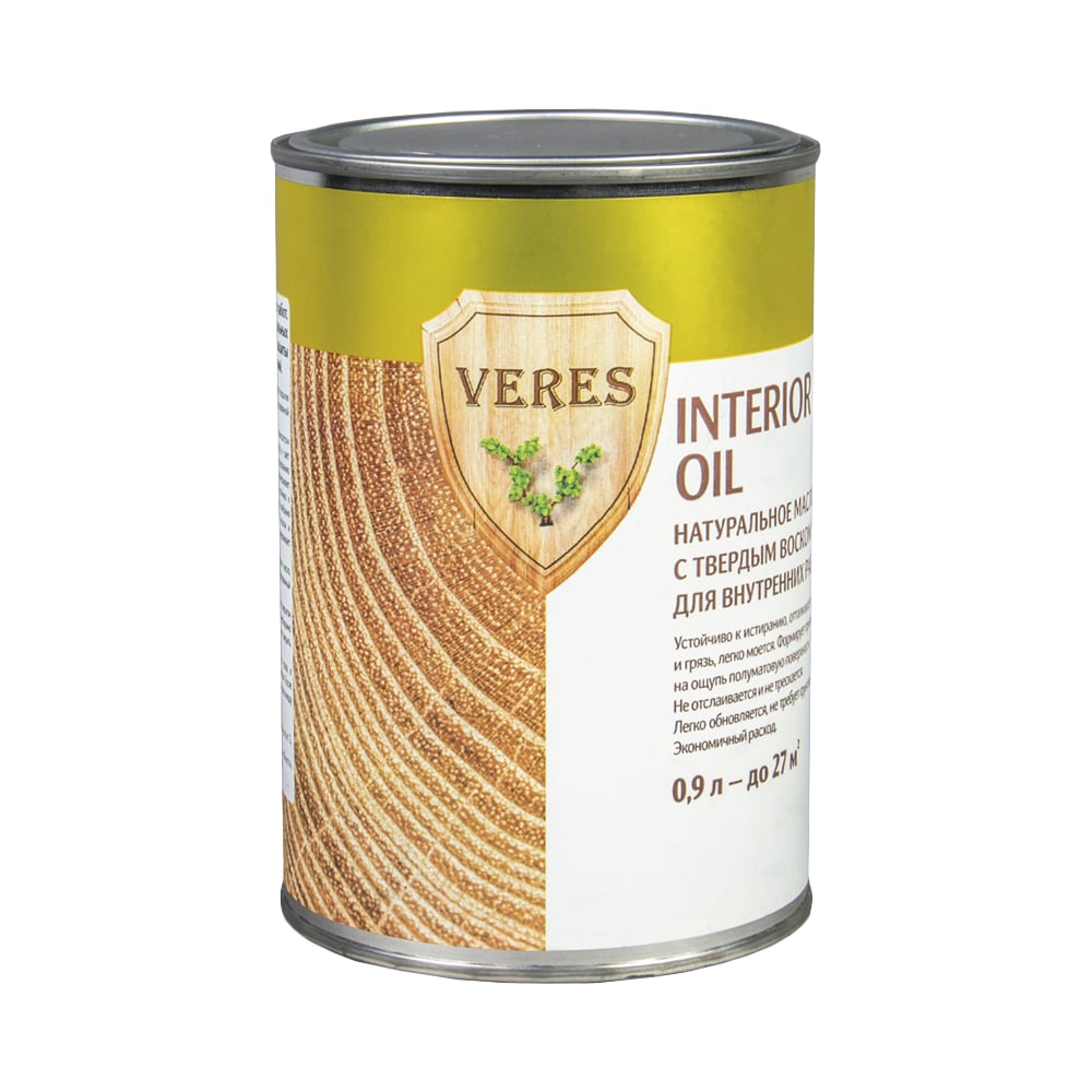 Масло Veres Oil Interior для внутренних работ №17 золотой бор 0.9 л 1/6 ...