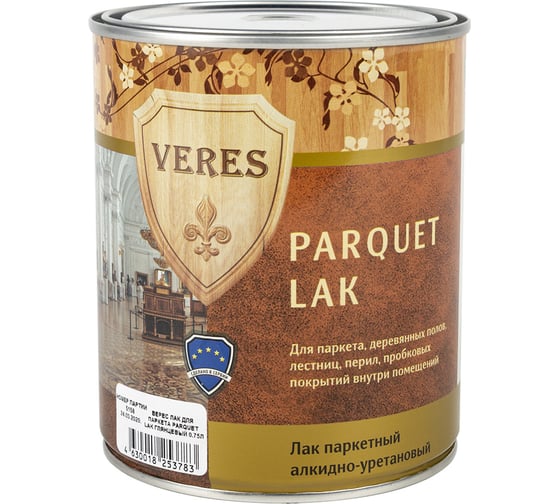 Паркетный глянцевый лак Veres 0.75 л 1/6 45930