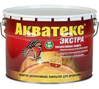 Защитно-декоративное покрытие для древесины Акватекс Экстра утренний туман, полуглянцевое, 10 л 135106