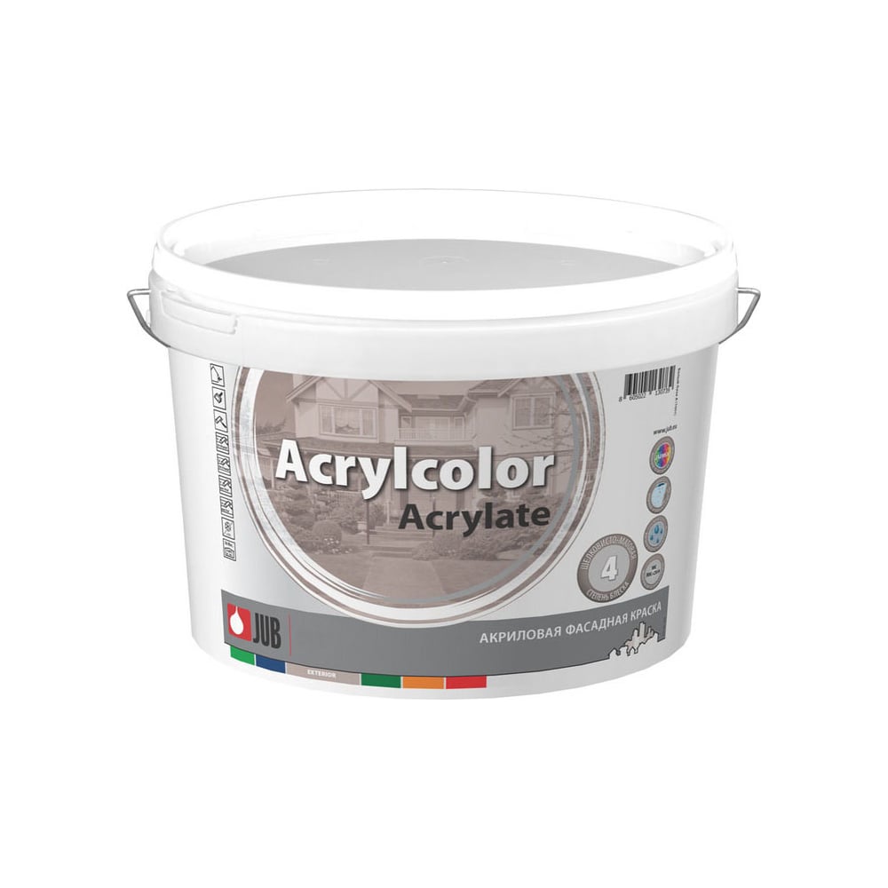 Акриловая фасадная краска Jub Acrylcolor база в 2000 14.25 л 1/24 48316 ...