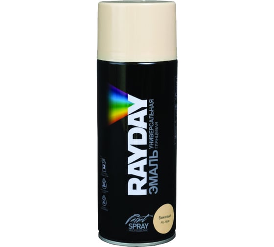 Акриловая краска аэрозоль Rayday бежевая 520 мл 12 PU-7506 134994