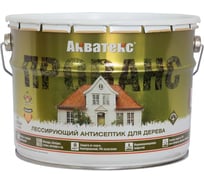 Антисептик для дерева АКВАТЕКС ПРОВАНС лессирующий, полуматовый, белый, 9 л 205722