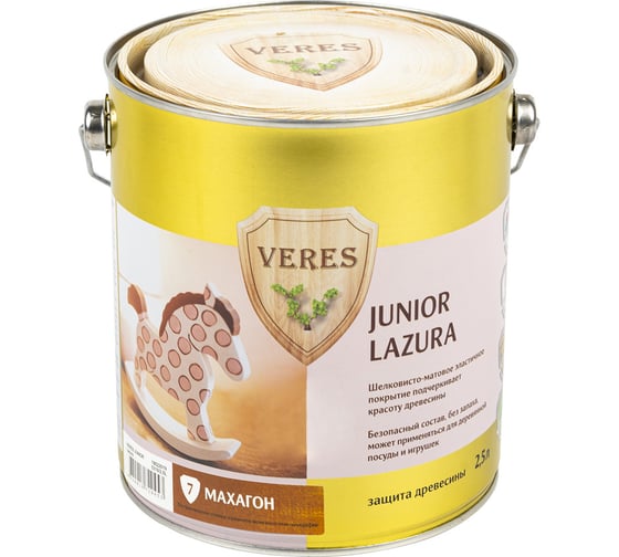 Пропитка Veres Junior Lazura №7 махагон 2.5 л 1/4 48889