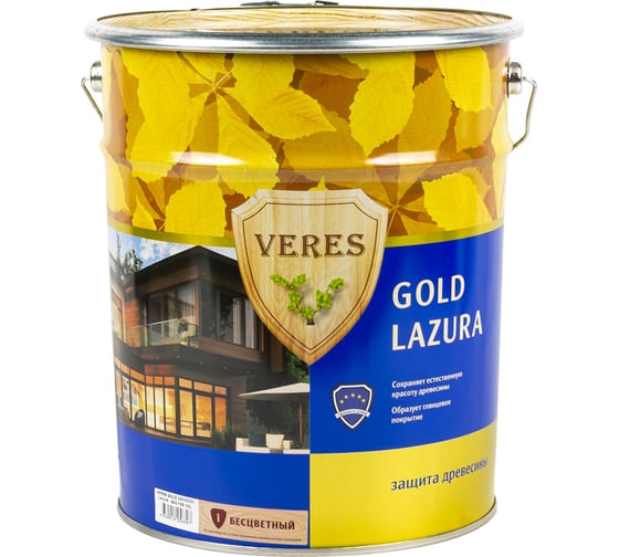 Пропитка Veres Gold Lazura №1 бесцветный 10 л 1 45280 1