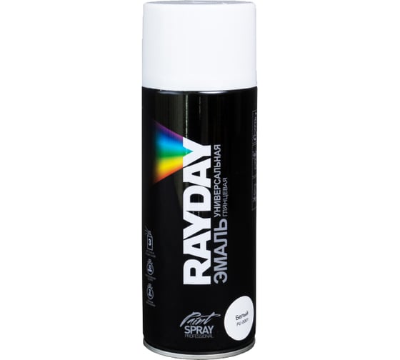 Акриловая краска аэрозоль Rayday глянцевая белая 520 мл 12 PU-0001 134988