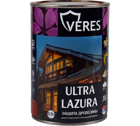 Пропитка Veres Ultra Lazura №7 махагон 0.9 л 1/6 42031