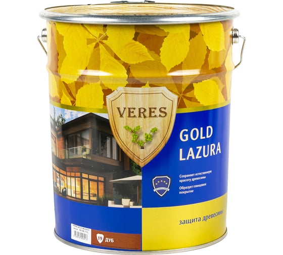 Пропитка Veres Gold Lazura №19 дуб 10 л 1 45291