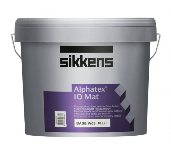 Краска SIKKENS SL ALPHATEX IQ MAT универсальная особопрочная для мин.поверхностей,мат.,BS W05 10л 5260540 1