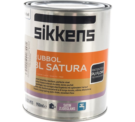 Краска SIKKENS RUBBOL BL SATURA универсальная, полуматовая, BS M15 0,95л 5259252