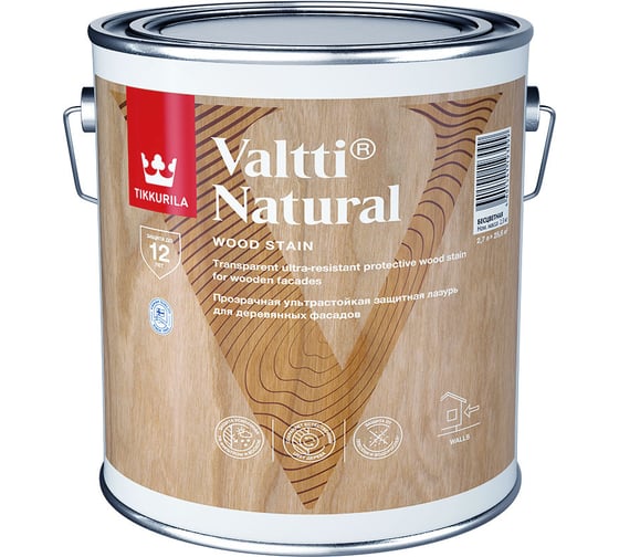 Антисептик Tikkurila VALTTI NATURAL полуглянцевая 2,7л 700011548