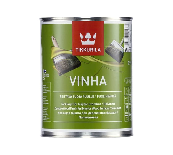 Антисептик TIKKURILA VINHA кроющий, водоразбавляемый, полуматовый, база A 2,7л 30063020130 1