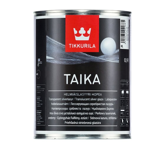 Лазурь TIKKURILA TAIKA перламутровая, лессирующая, база KL, золотистый 0,9л 81860760110