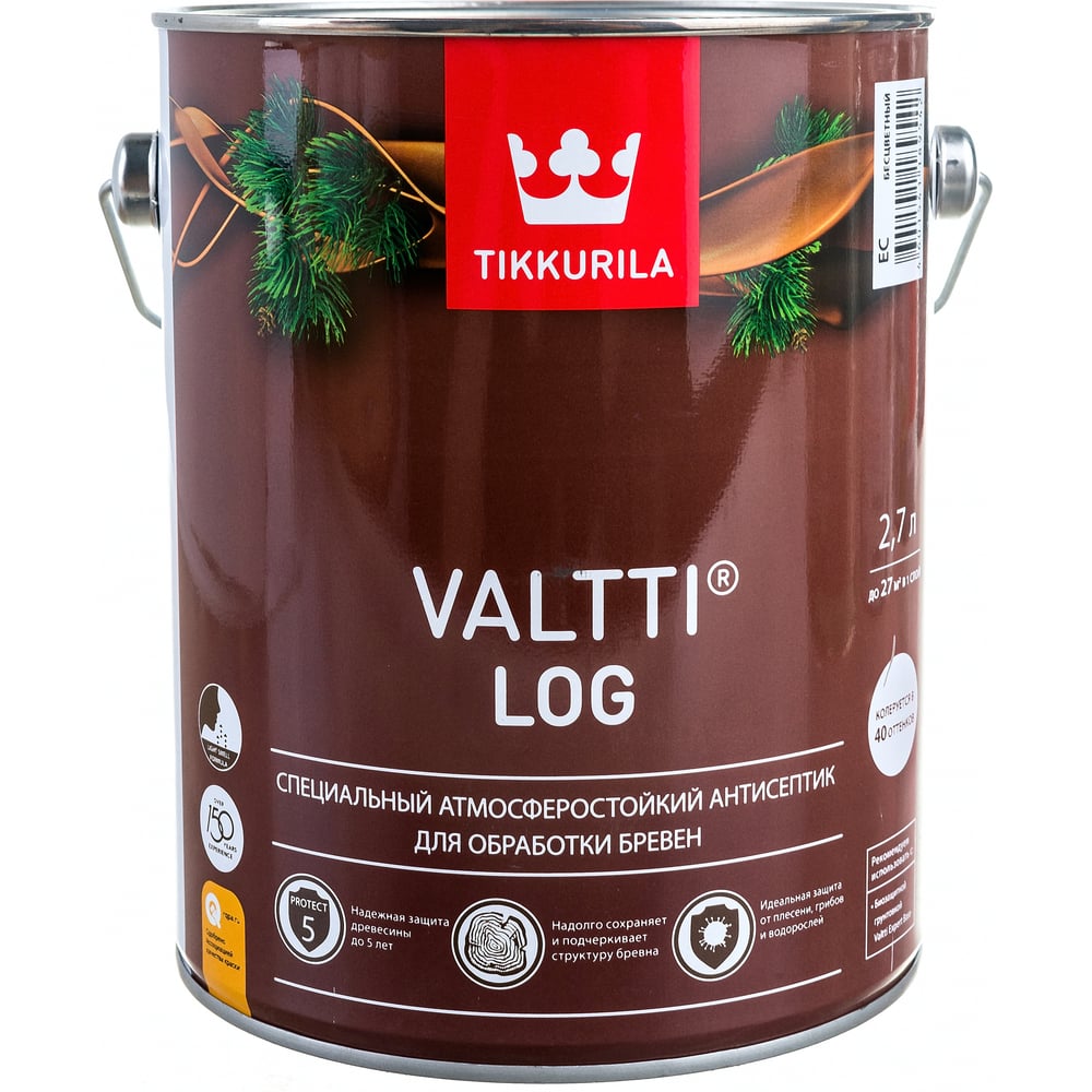 Антисептик для дерева Tikkurila Valtti Log 2.7 л