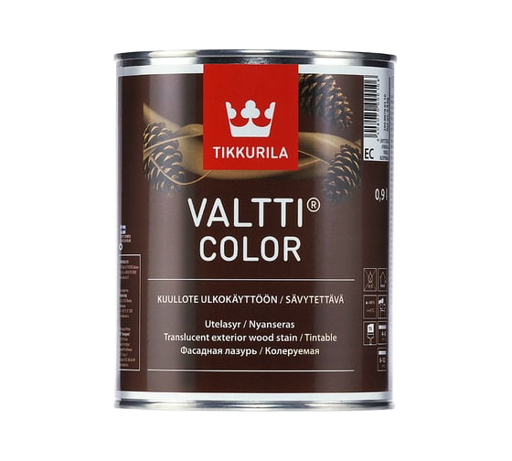 Лазурь TIKKURILA VALTTI COLOR фасадная, колеруемая, на масляной основе 2,7л 29000700130 1