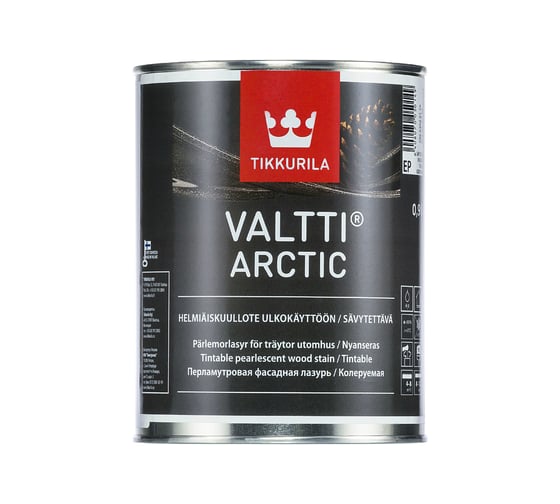 Лазурь TIKKURILA VALTTI ARCTIC фасадная, перламутровая, водоразбавляемая с натуральным маслом 9л 59664040160