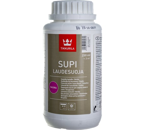 Парафиновое масло TIKKURILA SUPI LAUDESUOJA для защиты полков в бане и сауне 0,25л 591000003