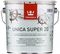 Универсальный лак TIKKURILA UNICA SUPER 20 алкидно-уретановый  износостойкий, полуматовый 2,7л 55964040130